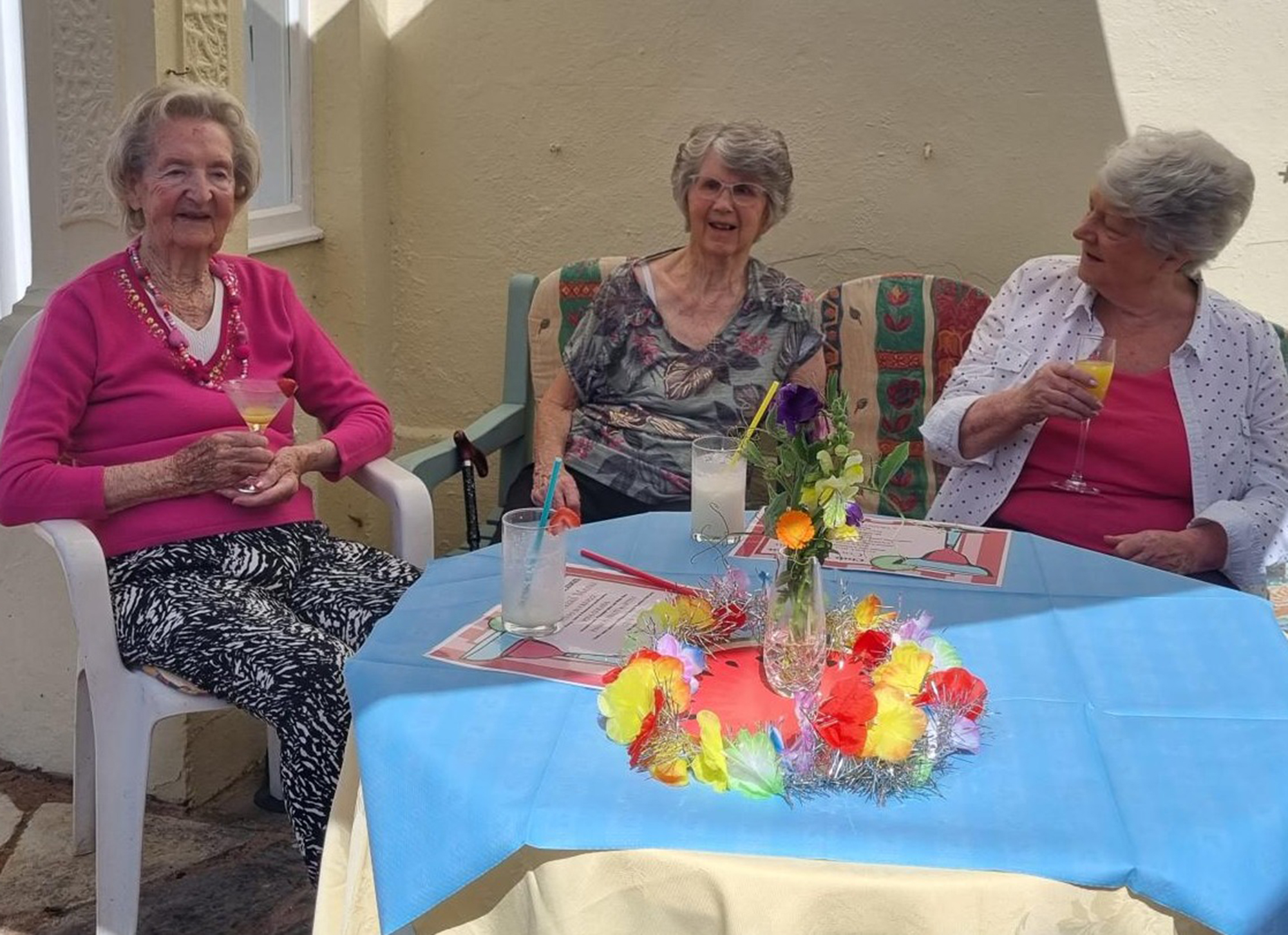 Residents interacting